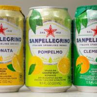 San Pellegrino Sparkling Water · • limone & menta 
• clementina 
• pompelmo