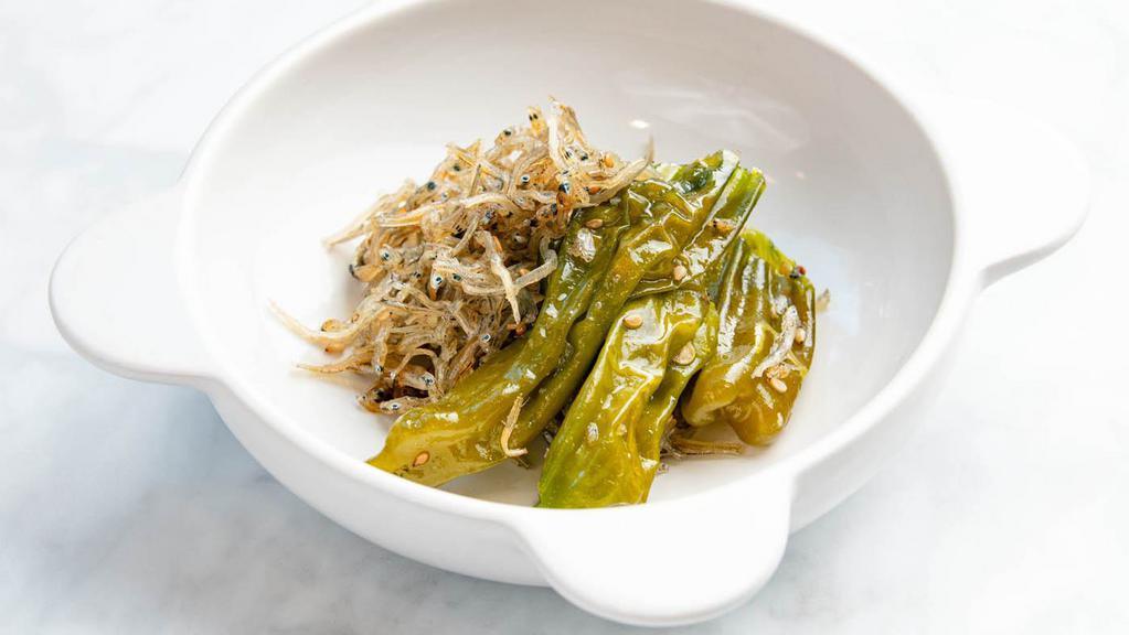 Sauteed Dried Anchovies · 8 oz. A side dish of dried anchovies pan-fried with sweet soy sauce. 100% house made banchan.