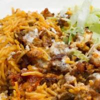 Lamb Over Rice · comes with salad and peppers