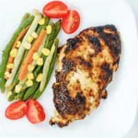 Lemon Herb Chicken · A 9 ounce chicken breast marinated in fresh herbs, garlic and lemon pepper oil and grilled t...