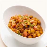 Chana Masala · Chickpeas, onions, tomatoes, ginger, garlic, spices.