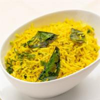 Lemon Rice · Basmati rice tempered with mustard seeds, lemon juice, curry leaves.