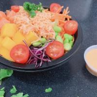 Create One Protein Mini Bowl (20 Oz.) · Choice of: White Rice, Organic Purple Rice, Quinoa, Spring Mix, Romaine Lettuce, Kale Noodle...