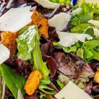 Caesar · Organic Mixed Greens, Homemade Croutons, Aged Parmesan and Homemade Caesar Dressing