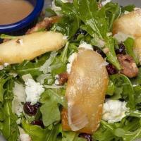 Cranberry & Apple · Fresh Baby Arugula, Toasted Walnuts, Caramelized Apples, Organic Goat Cheese and  Aged Parme...
