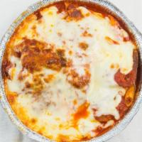 Chicken Parmigiana · Served with any pasta or salad of your choice.