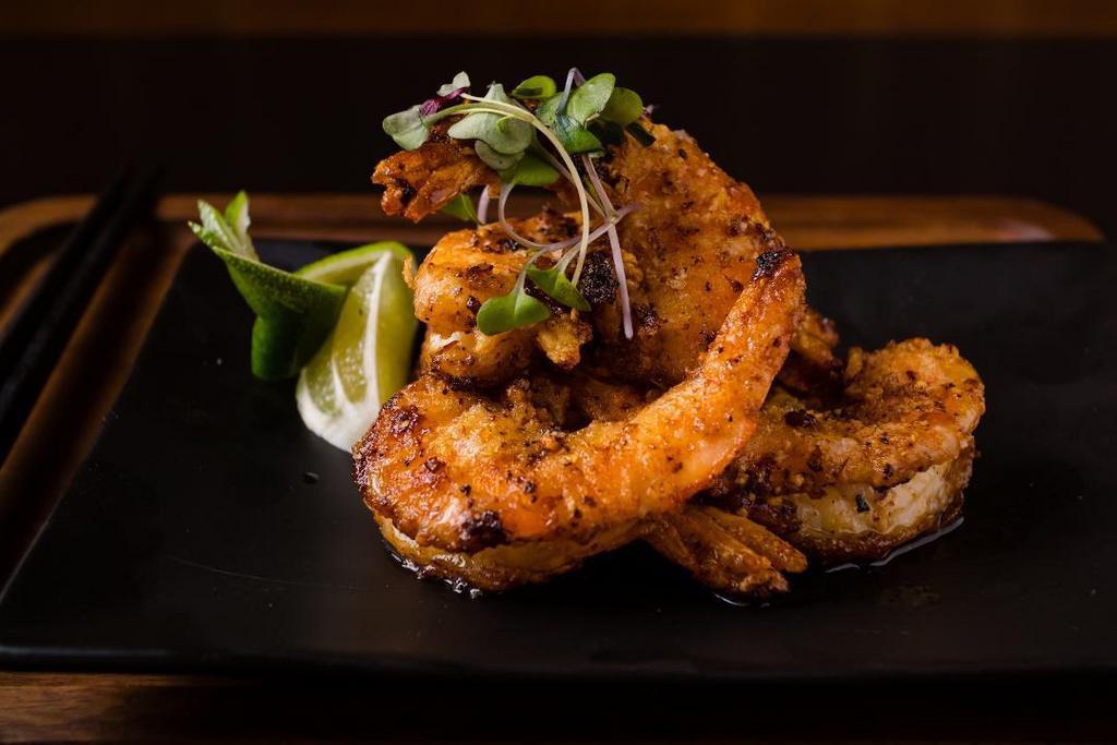 Crispy Shrimp · shell-on jumbo shrimp, light pan-fried, tossed in cracked pepper sauce