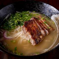 Pho Sizzle · topped with grilled sirloin steak