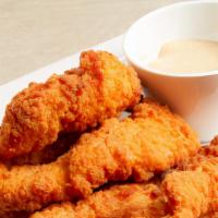 Chicken Tenders · Served with a Side of Honey Mustard.
