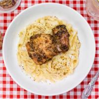 Fettuccine Alfredo & Italian Herb Chicken · 