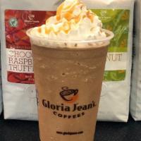 Chocolate Caramel Turtle Chiller · Dark Chocolate, Vanilla, Caramel Pecan and Espresso, Topped with Whipped Cream