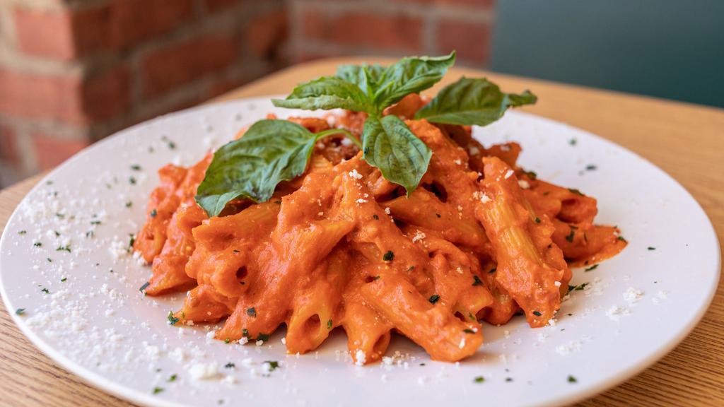 Pasta With Vodka Sauce · Served with choice of pasta.