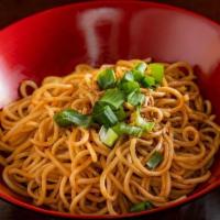 Cold Noodle W/ Chili Oil' · Spicy. Cold flour noodle mixed with chili oil and sesame paste, topped with sesame seeds and...