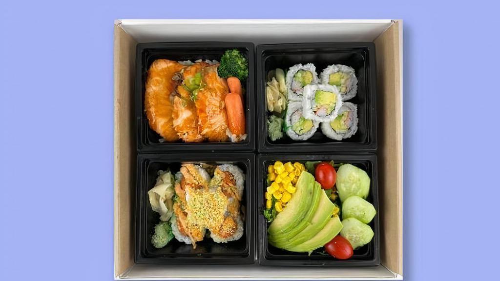 Any Pick 3 (Sushi +Teriyaki) · You can choose ANY 3 items ( Sushi Rolls or Teriyaki) and Choice of Salad or Miso Soup. Literally ANY Pick 3.