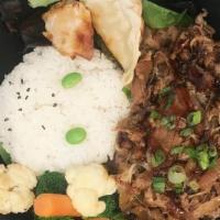 ~~Beef Bowl~~ · Japanese White Rice Bowl with Soy sauce base-Marinated Beef, air baked cauliflower, steamed ...