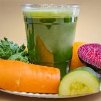 Green Power Juice · Green apples, celery, cucumber and kale.