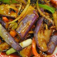 Eggplant W. Garlic Sauce · Hot and spicy.