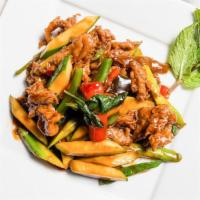 Basil Soy Protein · Spicy. With zucchini, asparagus and bell peppers.