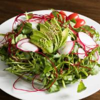 Watercress Salad · Avocado, beets, tomato with sesame dressing.