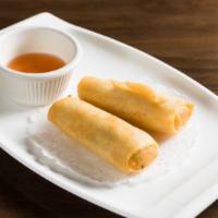 Spring Rolls · With sweet chili lime sauce.