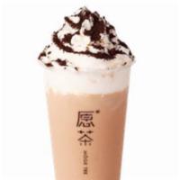Oreo Milk Tea · Hot medium only. Popular. Classic silky milk tea and Oreo crumbs deliciously finished with w...