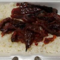 Boneless Spare Ribs · Served with a choice of side and a choice of rice.