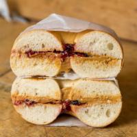 Bagel With Peanut Butter & Jelly · Choice of bagel with peanut butter and jelly.