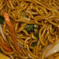Vegetable Lo Mein菜捞面 · Egg noodle dish with vegetables.