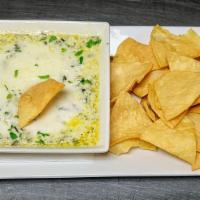 Spinach And Artichoke Dip
 · Creamy spinach, tender artichokes, mozzarella and parmesan cheeses served with our house-mad...