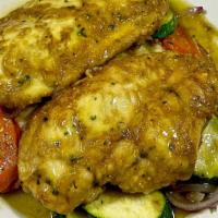 Chicken Francaise · Flour-dredged, egg-dipped, sautéed chicken cutlet with lemon, butter and white wine.
Served ...