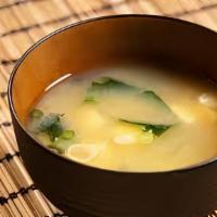 Miso Soup · Seaweed tofu & miso paste.