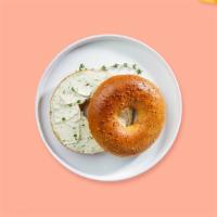 Bagel With Cream Cheese · Fresh toasted bagel with cream cheese.