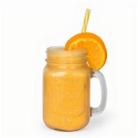 Orange Sunrise Smoothie · Peaches, mango, banana, orange and honey.