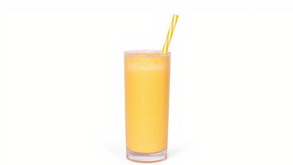 Mango Sunrise Smoothie · Mango, banana, pineapple and apple juice.
