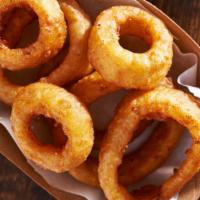 Onion Rings · Battered onions deep fried to crispy, crunchy perfection.