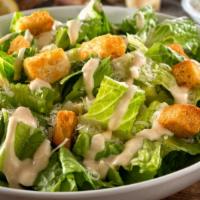 Caesar Salad · Fresh greens topped with grilled chicken, lettuce, tomato, cheese, croutons, boiled egg, and...