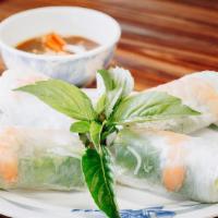 Summer Rolls / Gỏi Cuốn · Two pieces Refreshing water dipped rice paper rolled over water cooked pork loin and shrimp,...