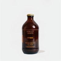 Vybes Apricot Lemon Drink · This adaptogenic beverage combines ashwagandha, rhodiola, and red ginseng root.
