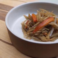 Kinpira Gobo · Braised & chilled burdock roots and carrots.