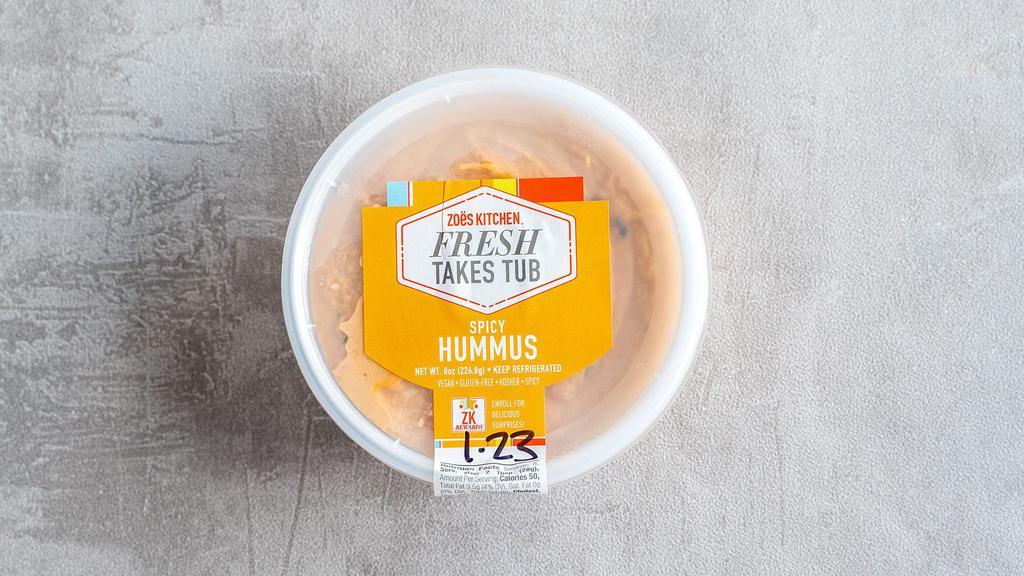 1 Pint Spicy Hummus · Take our Spicy Hummus home as a Fresh Takes Tub.