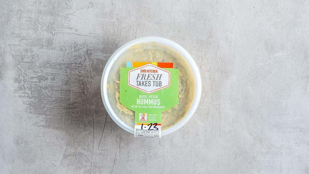 1/2 Pint Basil Pesto · Take our Basil Pesto Hummus home as a Fresh Takes Tub.