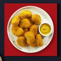 Chunky Soy Nuggets · Bite sized nuggets of vegan chicken breaded and fried until golden brown.