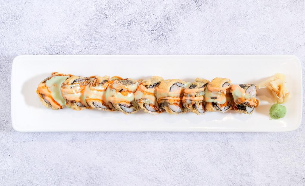 Dynamite Special Roll · Deep fried with salmon, tuna, white fish and chef special sauce.