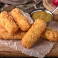 Mozzarella Sticks · Melted mozzarella cheese battered and fried to perfection. Served with Marinara parmesan sau...