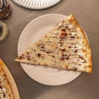 Chicken Bacon Ranch Pie · Hand chopped bacon, freshly breaded chicken breast, fresh mozzarella cheese, topped with a c...