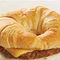 Sausage, Egg & Cheese Sandwich · A buttery croissant with sausage, two eggs and choice of cheese.