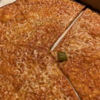 Hot Oil Pizza · Our hometown favorite! Hot oil, cheese. Spicy homemade oil made with our batch of stinger pe...