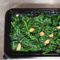 Sautéed Spinach · Spinach cooked in oil or fat overheated.