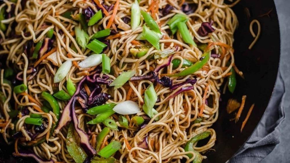 Veg Hakka Noodle · Indian noodle and fresh veggies stir-fried with vinegar and soy sauce.