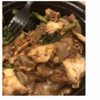 Pad See Ew · Broad rice noodle, egg, asian broccoli, sweet dark soy sauce.